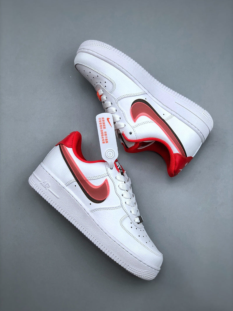 Nike Air Force 1 Low Double Swoosh Bright Crimson (GS)