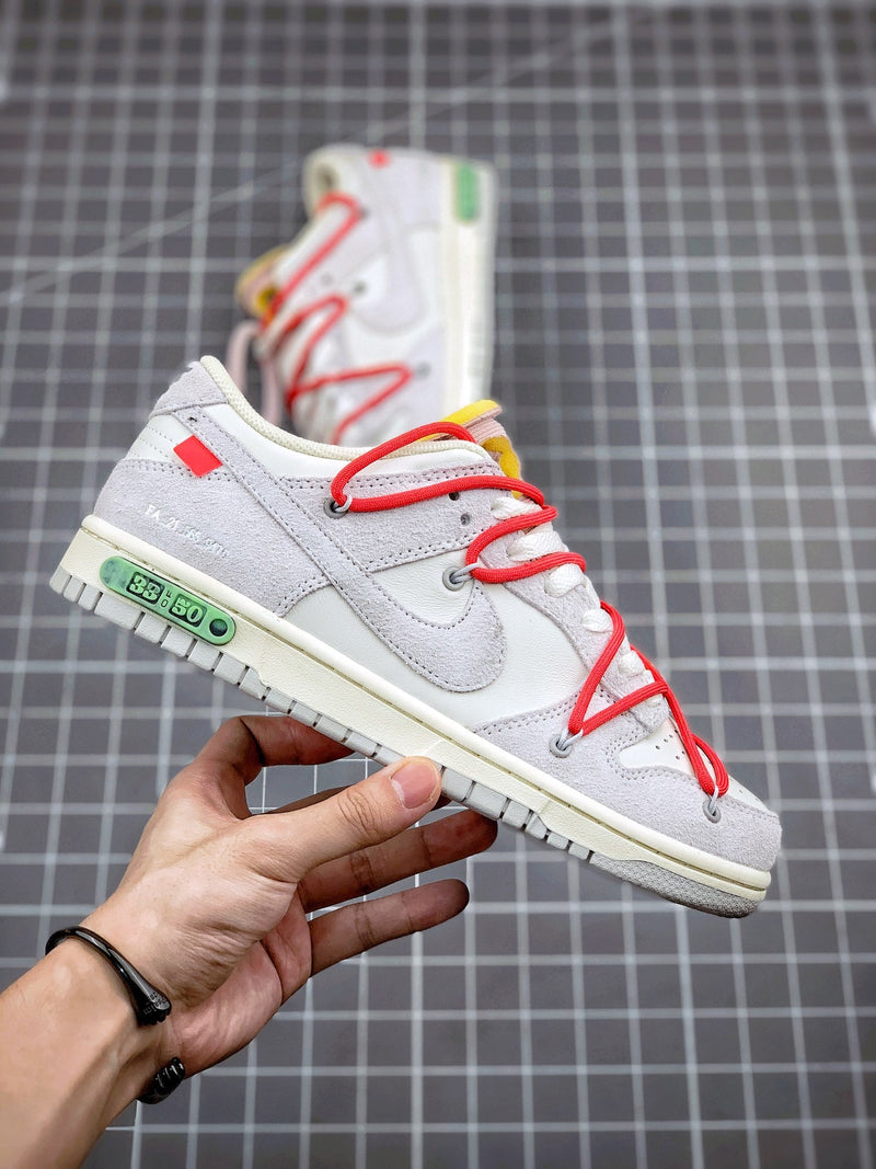 Tênis Nike SB Dunk Low x Off-White 'The 50 - Red'