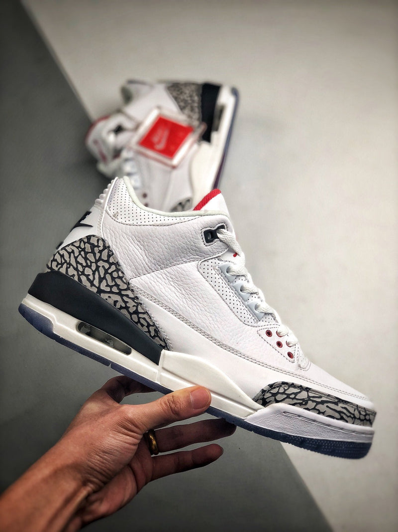 Tênis Nike Air Jordan 3 Retro "Free Throw Line White Cement"