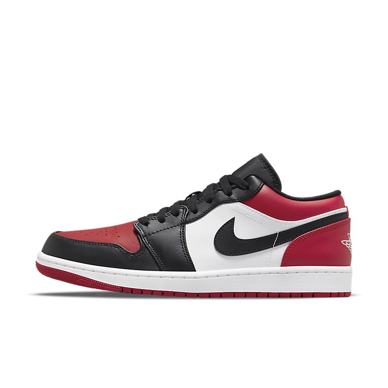 Nike Air Jordan 1 Low Bred Toe Sneakers