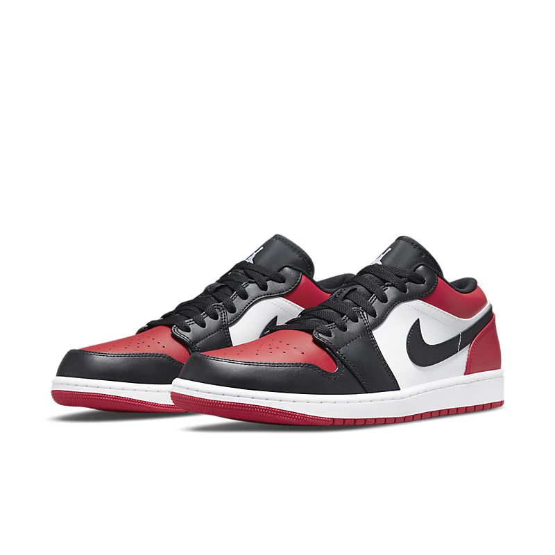 Nike Air Jordan 1 Low Bred Toe Sneakers