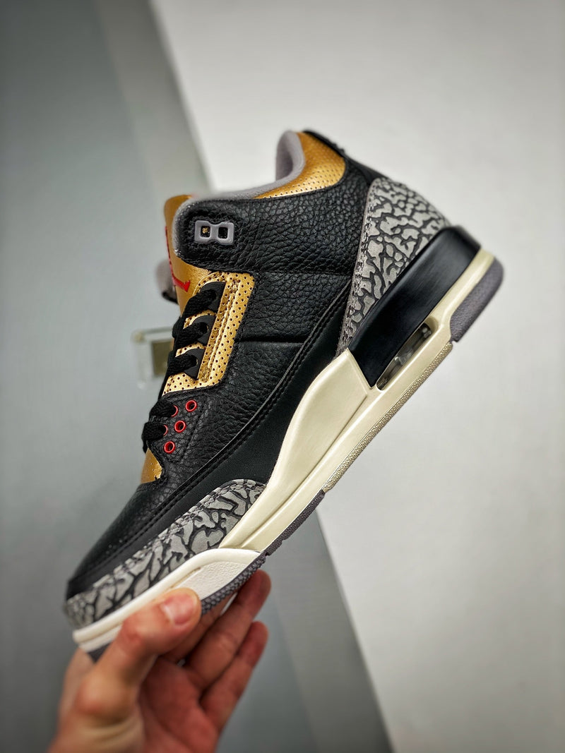 Tênis Nike Air Jordan 3 Retro "Black Gold"