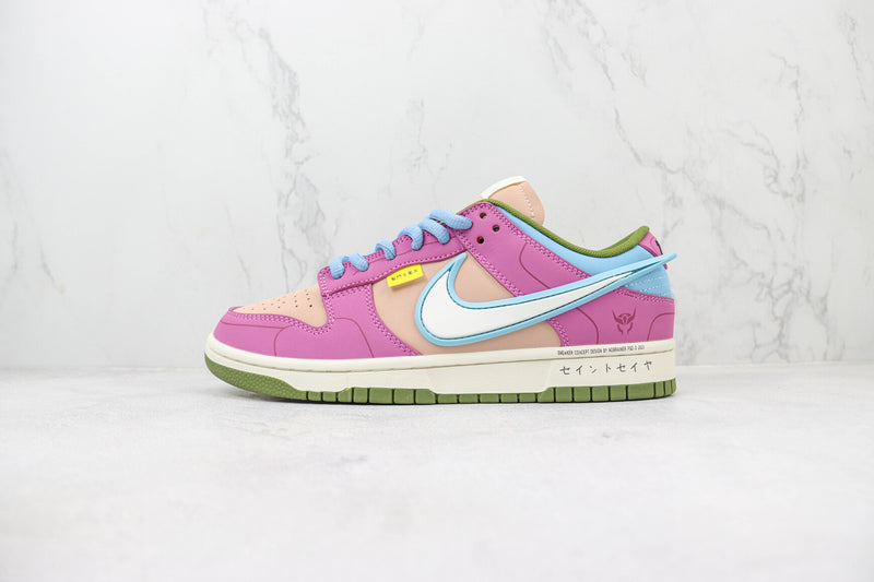 Saint Seiya x Nike Dunk Low Custom Purple Pink White