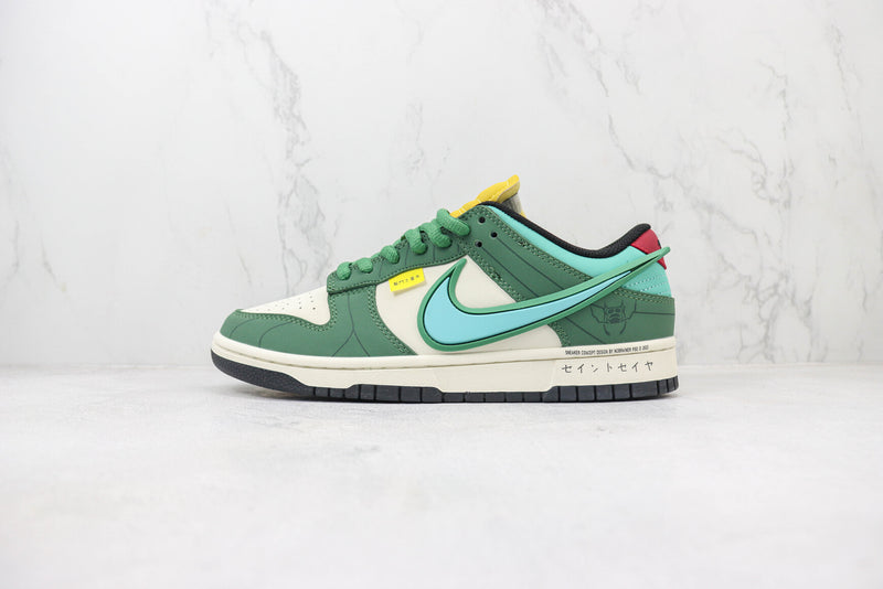 Saint Seiya x Nike Dunk Low Custom White Green