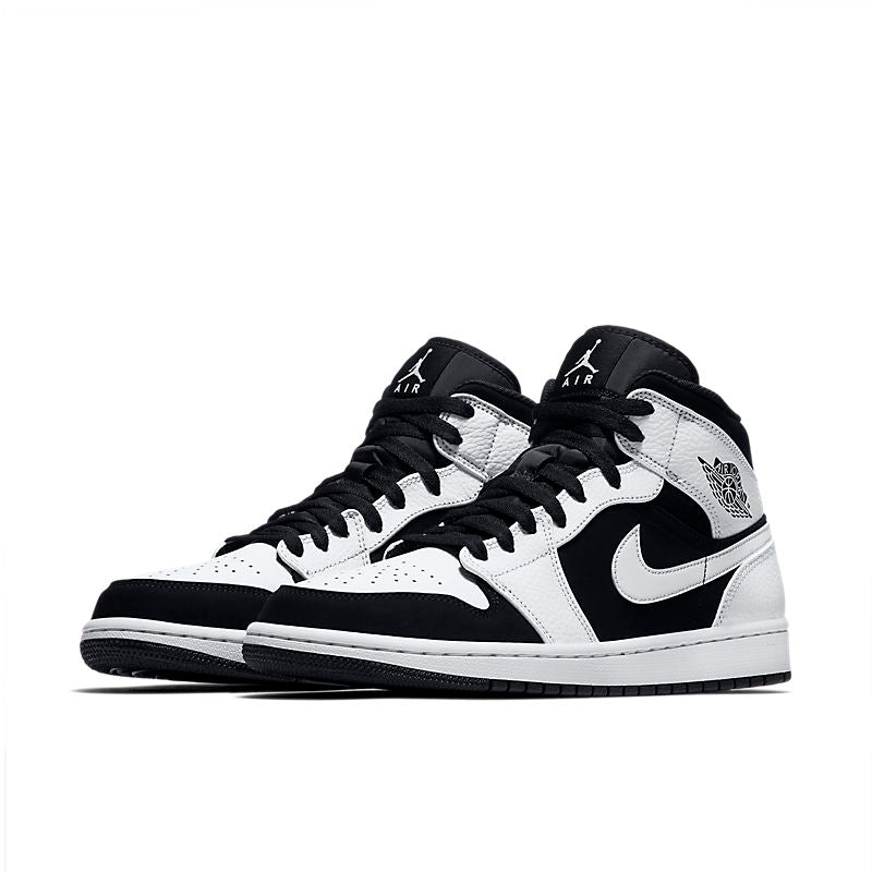 Tênis Nike Jordan 1 Mid White Black