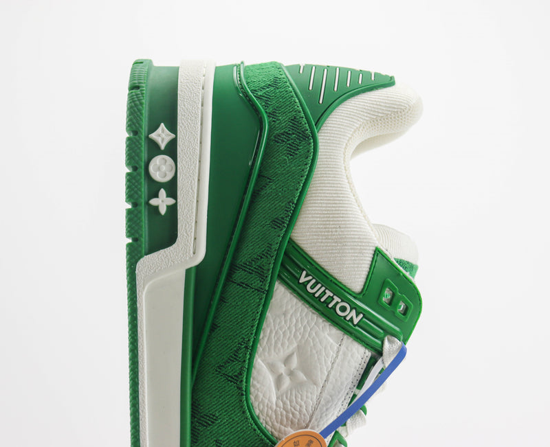 Louis Vuitton LV Trainer White Green