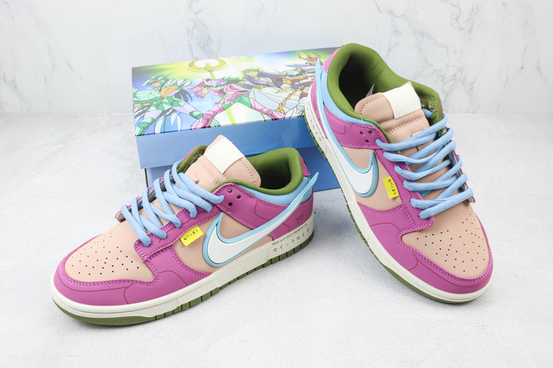 Saint Seiya x Nike Dunk Low Custom Purple Pink White