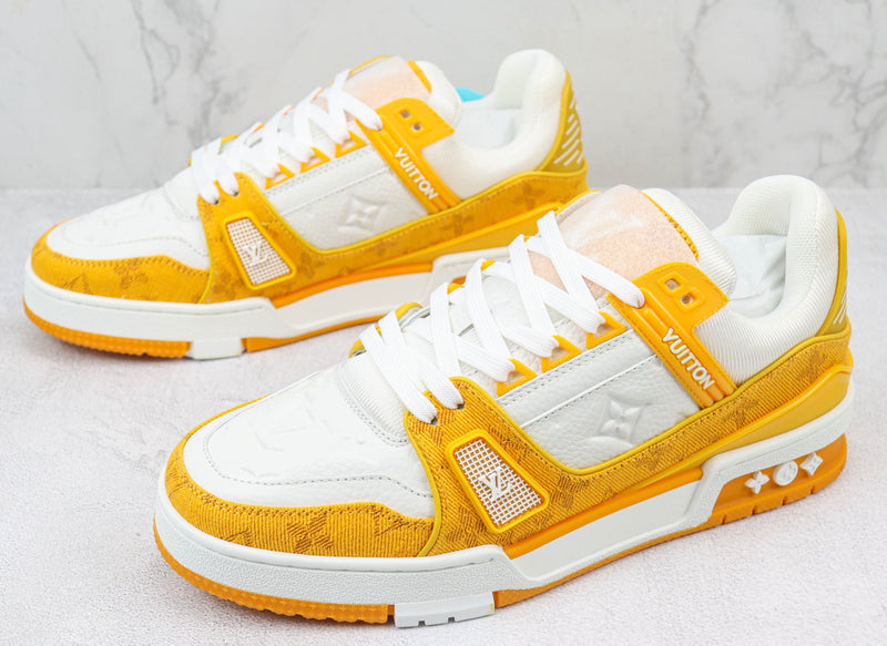 Louis Vuitton LV Trainer White Yellow