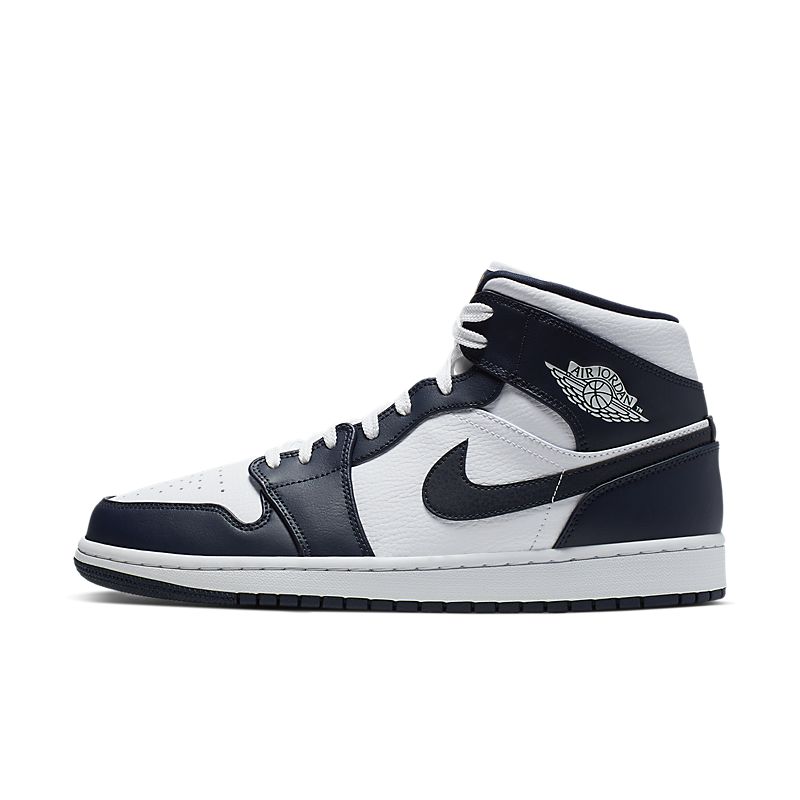 Nike Air Jordan 1 Mid White Metallic Gold Obsidian