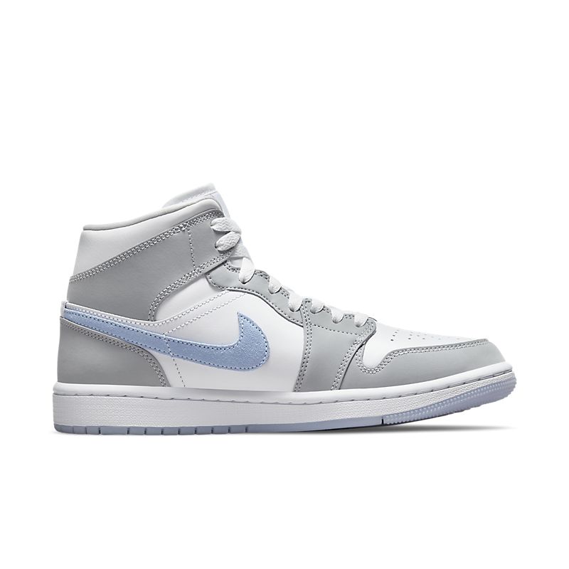 Nike Air Jordan 1 Mid Wolf Gray Aluminum Sneakers