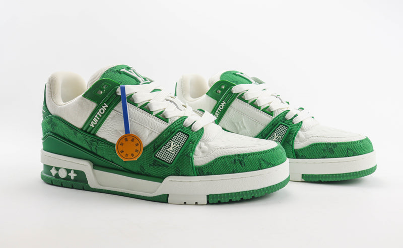 Louis Vuitton LV Trainer White Green