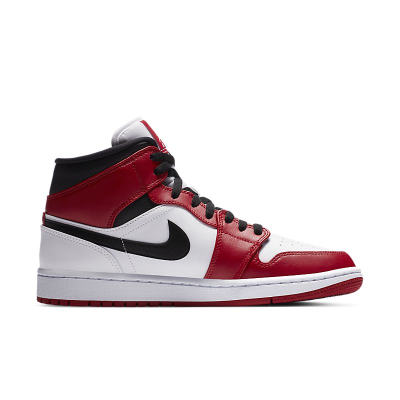 Nike Air Jordan 1 Mid Chicago White Heel