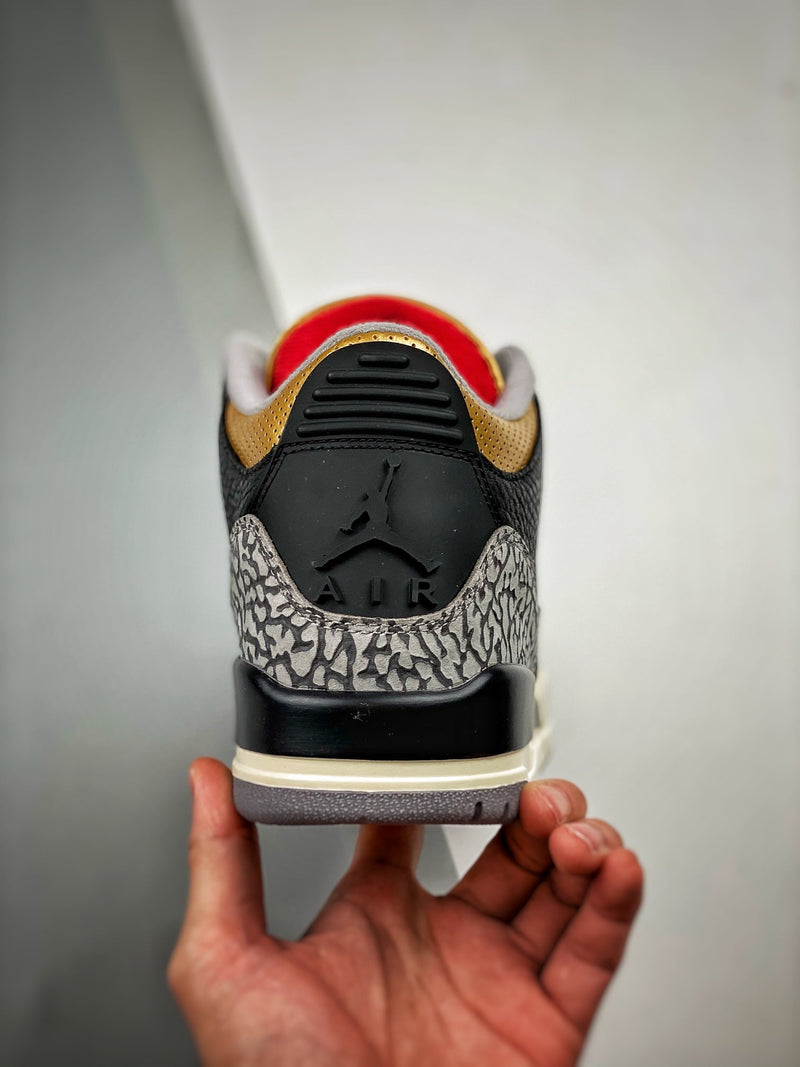 Tênis Nike Air Jordan 3 Retro "Black Gold"