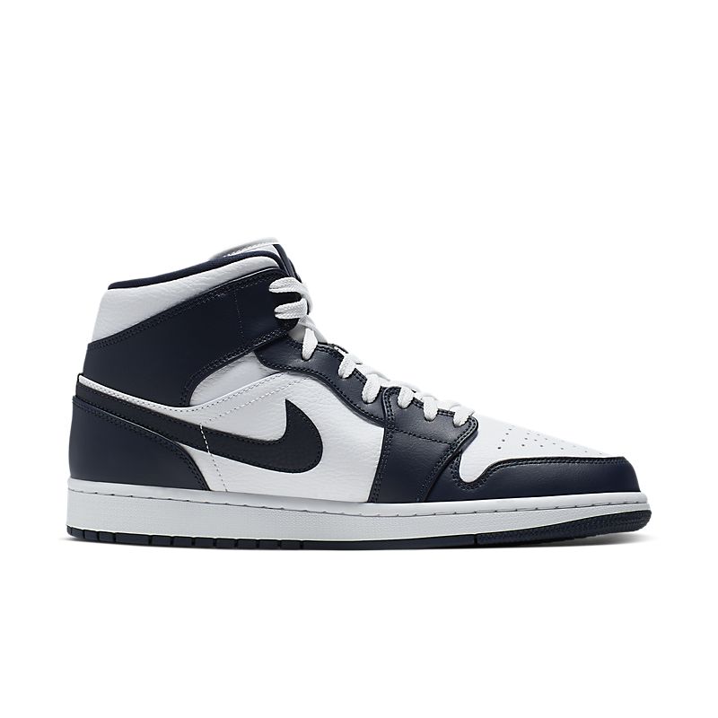 Nike Air Jordan 1 Mid White Metallic Gold Obsidian